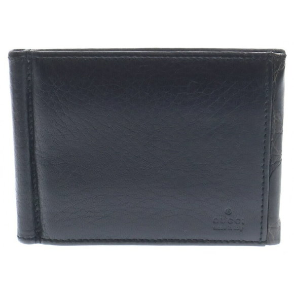 Gucci Leather Case Money Clip Wallet Black - Picture 1 of 6